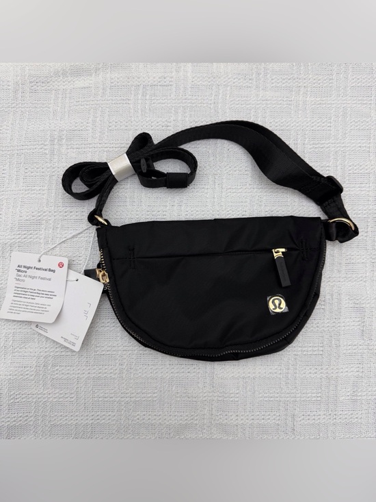 lululemon athletica Handbags - Lululemon - All Night Festival Bag - Micro 2L - Black/Gold